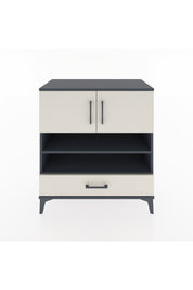 Hyperion Şifonyer 3 Raflı Tek Çekmeceli 2 Kapaklı 88x44x96 Antrasit-Aytaşı