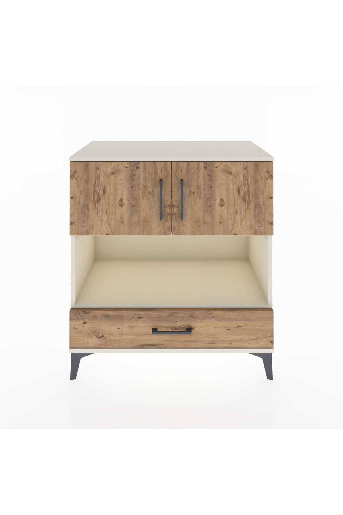 Hyperion Şifonyer 3 Raflı Tek Çekmeceli 2 Kapaklı 88x44x96 Aytaşı-Çam