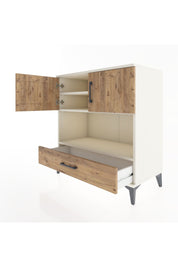 Hyperion Şifonyer 3 Raflı Tek Çekmeceli 2 Kapaklı 88x44x96 Aytaşı-Çam