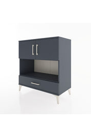 Hyperion Şifonyer 3 Raflı Tek Çekmeceli 2 Kapaklı 88x44x96 Antrasit-Antrasit