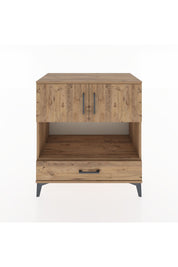 Hyperion Şifonyer 3 Raflı Tek Çekmeceli 2 Kapaklı 88x44x96 Çam-Çam