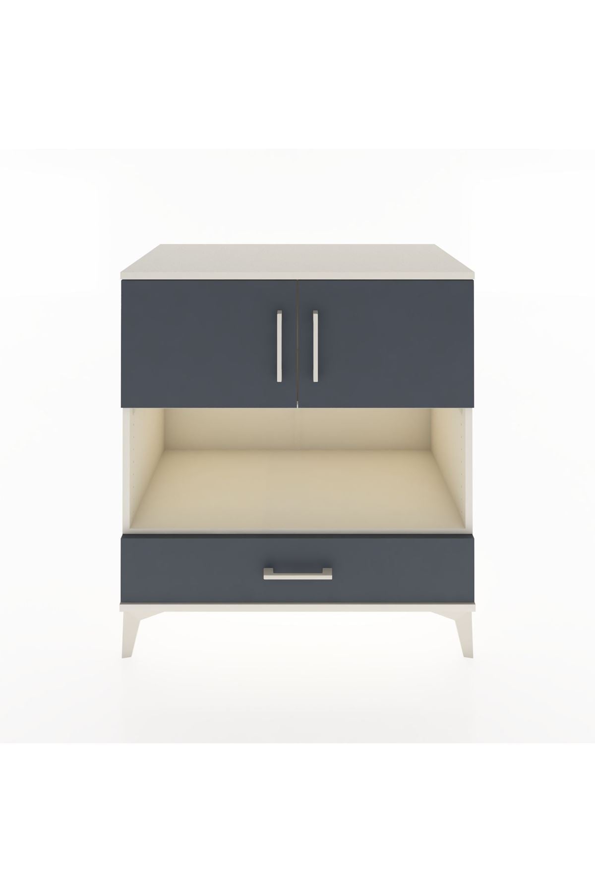 Hyperion Şifonyer 2 Raflı Tek Çekmeceli 2 Kapaklı 88x44x96 Aytaşı-Antrasit