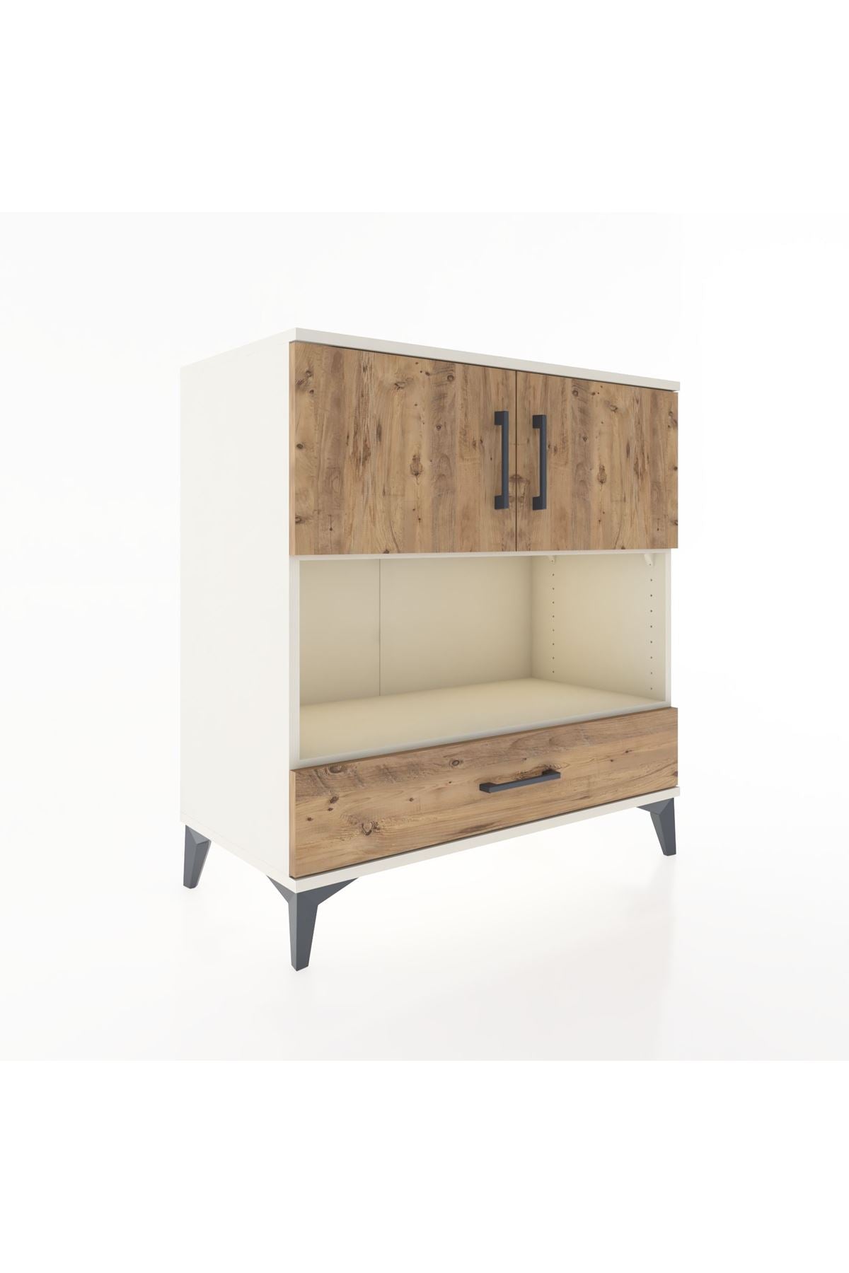 Hyperion Şifonyer 2 Raflı Tek Çekmeceli 2 Kapaklı 88x44x96 Aytaşı-Çam