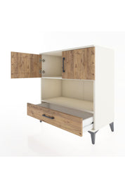 Hyperion Şifonyer 2 Raflı Tek Çekmeceli 2 Kapaklı 88x44x96 Aytaşı-Çam