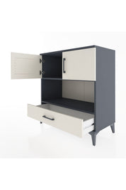 Hyperion Şifonyer 2 Raflı Tek Çekmeceli 2 Kapaklı 88x44x96 Antrasit-Aytaşı