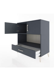 Hyperion Şifonyer 2 Raflı Tek Çekmeceli 2 Kapaklı 88x44x96 Antrasit-Antrasit