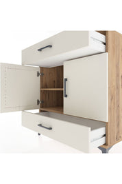 Hyperion Şifonyer 2 Raflı 2 Çekmeceli 2 Kapaklı 88x44x96 Çam-Aytaşı