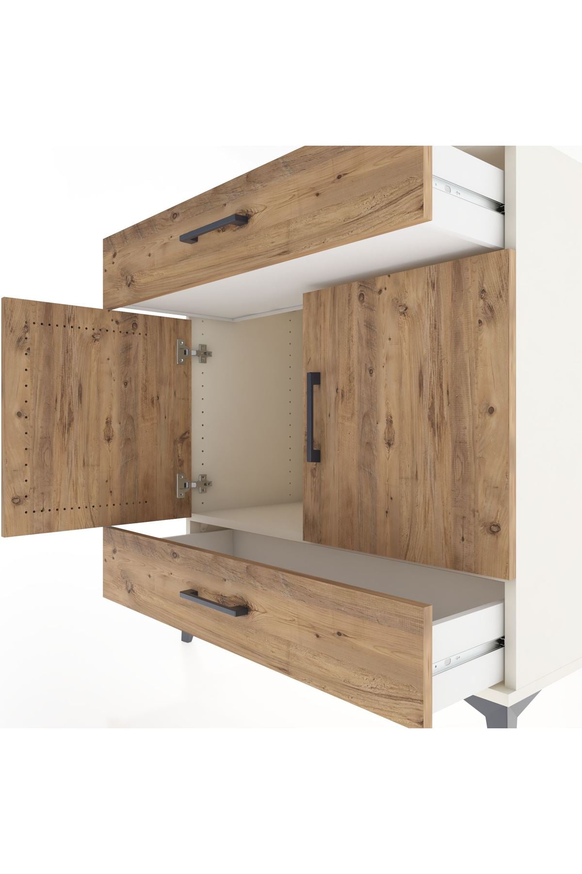 Hyperion Şifonyer 2 Çekmeceli 2 Kapaklı 88x44x96 Aytaşı-Çam