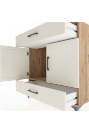 Hyperion Şifonyer 2 Çekmeceli 2 Kapaklı 88x44x96 Çam-Aytaşı