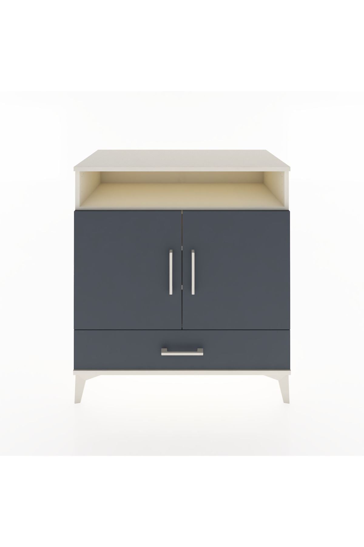 Hyperion Şifonyer 4 Raflı Tek Çekmeceli 2 Kapaklı 88x44x96 Aytaşı-Antrasit