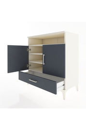 Hyperion Şifonyer 4 Raflı Tek Çekmeceli 2 Kapaklı 88x44x96 Aytaşı-Antrasit