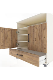 Hyperion Şifonyer 4 Raflı Tek Çekmeceli 2 Kapaklı 88x44x96 Aytaşı-Çam