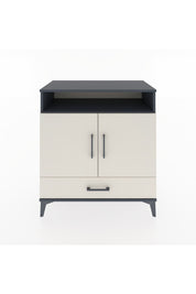 Hyperion Şifonyer 4 Raflı Tek Çekmeceli 2 Kapaklı 88x44x96 Antrasit-Aytaşı