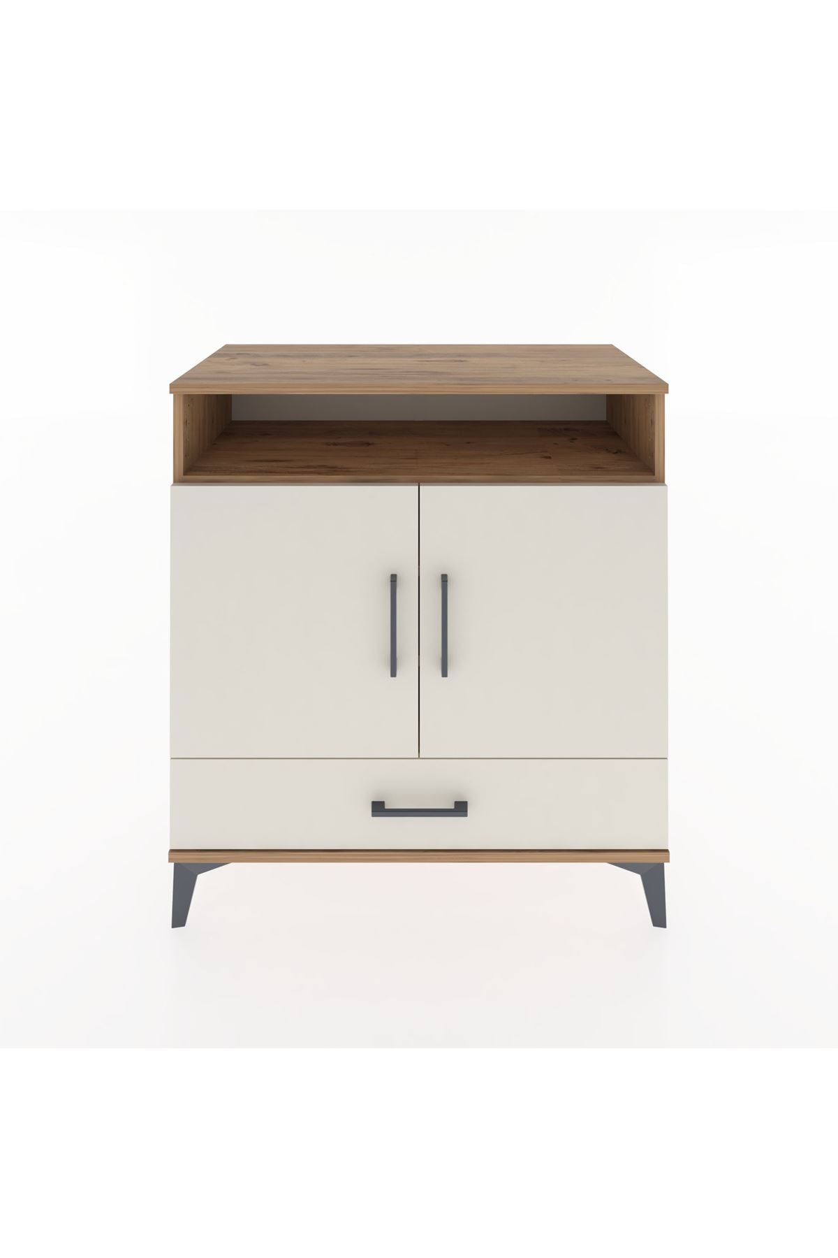 Hyperion Şifonyer 4 Raflı Tek Çekmeceli 2 Kapaklı 88x44x96 Çam-Aytaşı