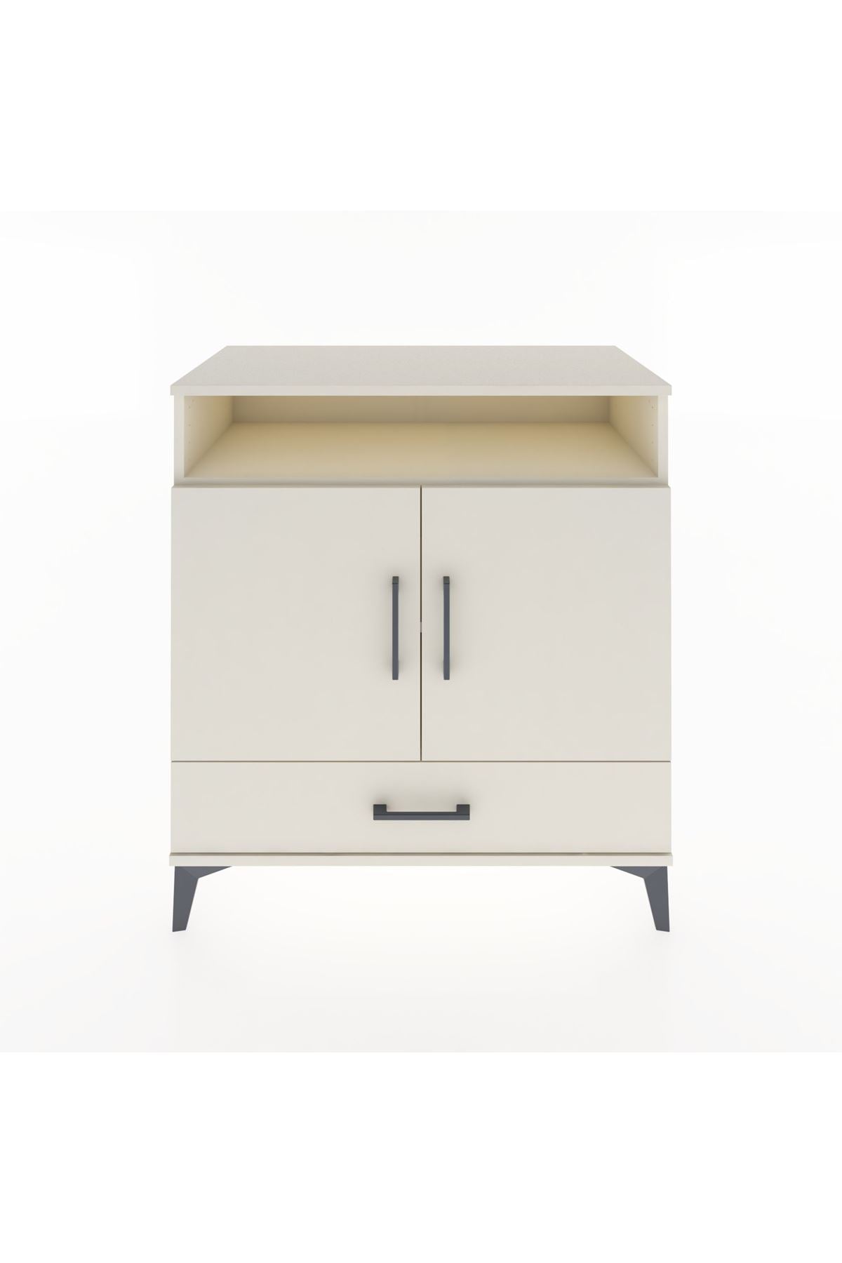 Hyperion Şifonyer 3 Raflı Tek Çekmeceli 2 Kapaklı 88x44x96 Aytaşı-Aytaşı