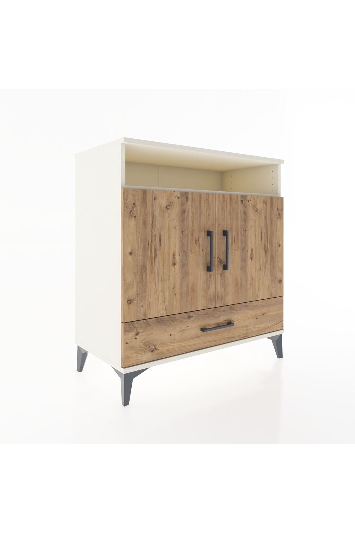 Hyperion Şifonyer 3 Raflı Tek Çekmeceli 2 Kapaklı 88x44x96 Aytaşı-Çam