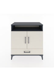 Hyperion Şifonyer 3 Raflı Tek Çekmeceli 2 Kapaklı 88x44x96 Antrasit-Aytaşı