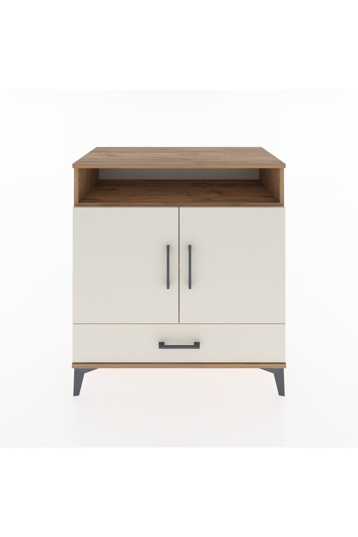 Hyperion Şifonyer 3 Raflı Tek Çekmeceli 2 Kapaklı 88x44x96 Çam-Aytaşı