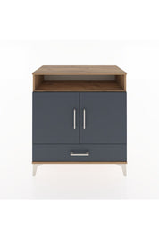 Hyperion Şifonyer 3 Raflı Tek Çekmeceli 2 Kapaklı 88x44x96 Çam-Antrasit