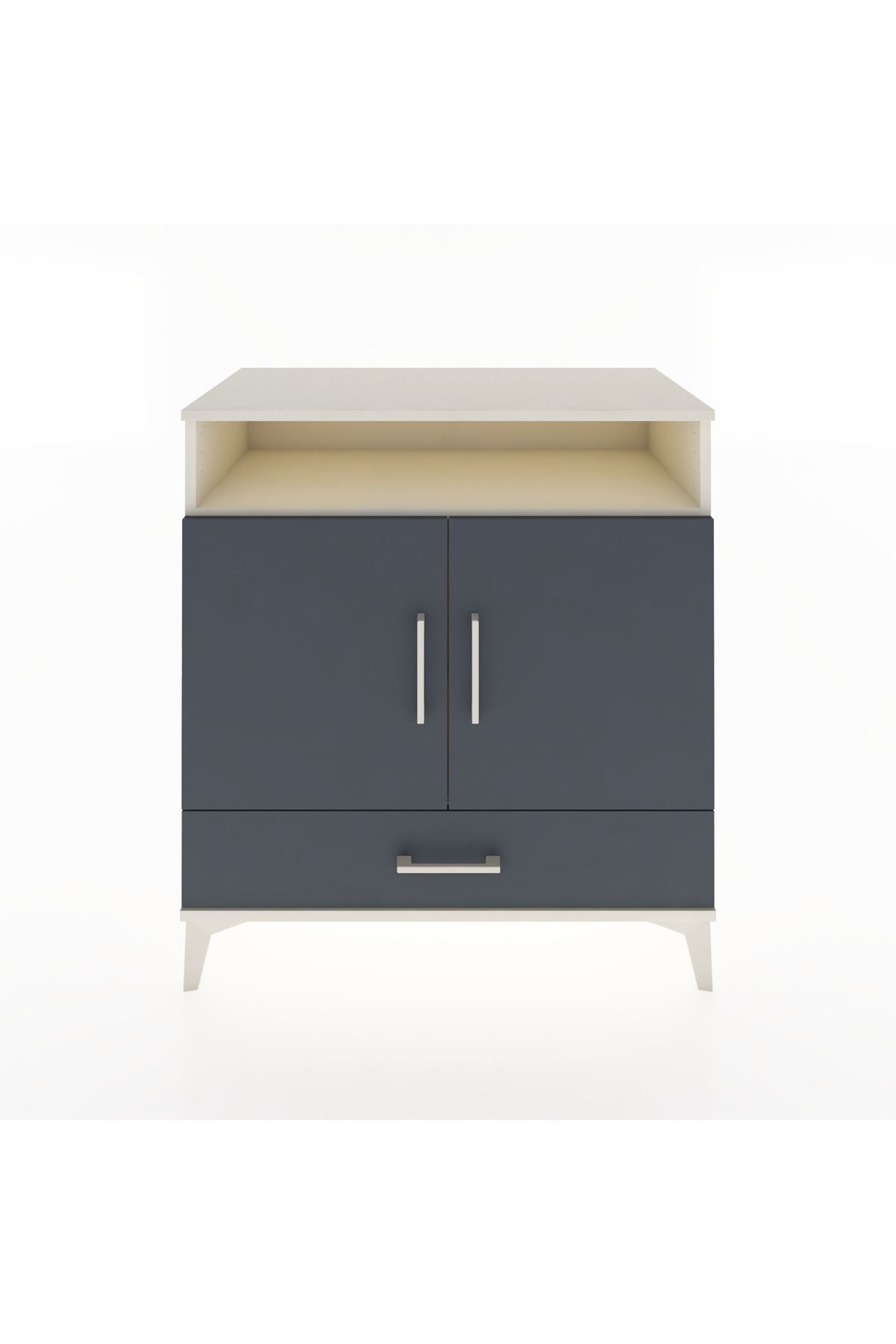 Hyperion Şifonyer 2 Raflı Tek Çekmeceli 2 Kapaklı 88x44x96 Aytaşı-Antrasit