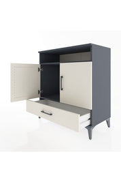 Hyperion Şifonyer 2 Raflı Tek Çekmeceli 2 Kapaklı 88x44x96 Antrasit-Aytaşı