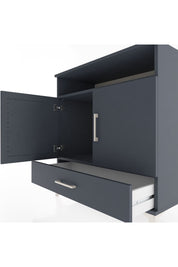 Hyperion Şifonyer 2 Raflı Tek Çekmeceli 2 Kapaklı 88x44x96 Antrasit-Antrasit