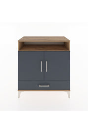 Hyperion Şifonyer 2 Raflı Tek Çekmeceli 2 Kapaklı 88x44x96 Çam-Antrasit