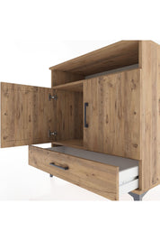 Hyperion Şifonyer 2 Raflı Tek Çekmeceli 2 Kapaklı 88x44x96 Çam-Çam