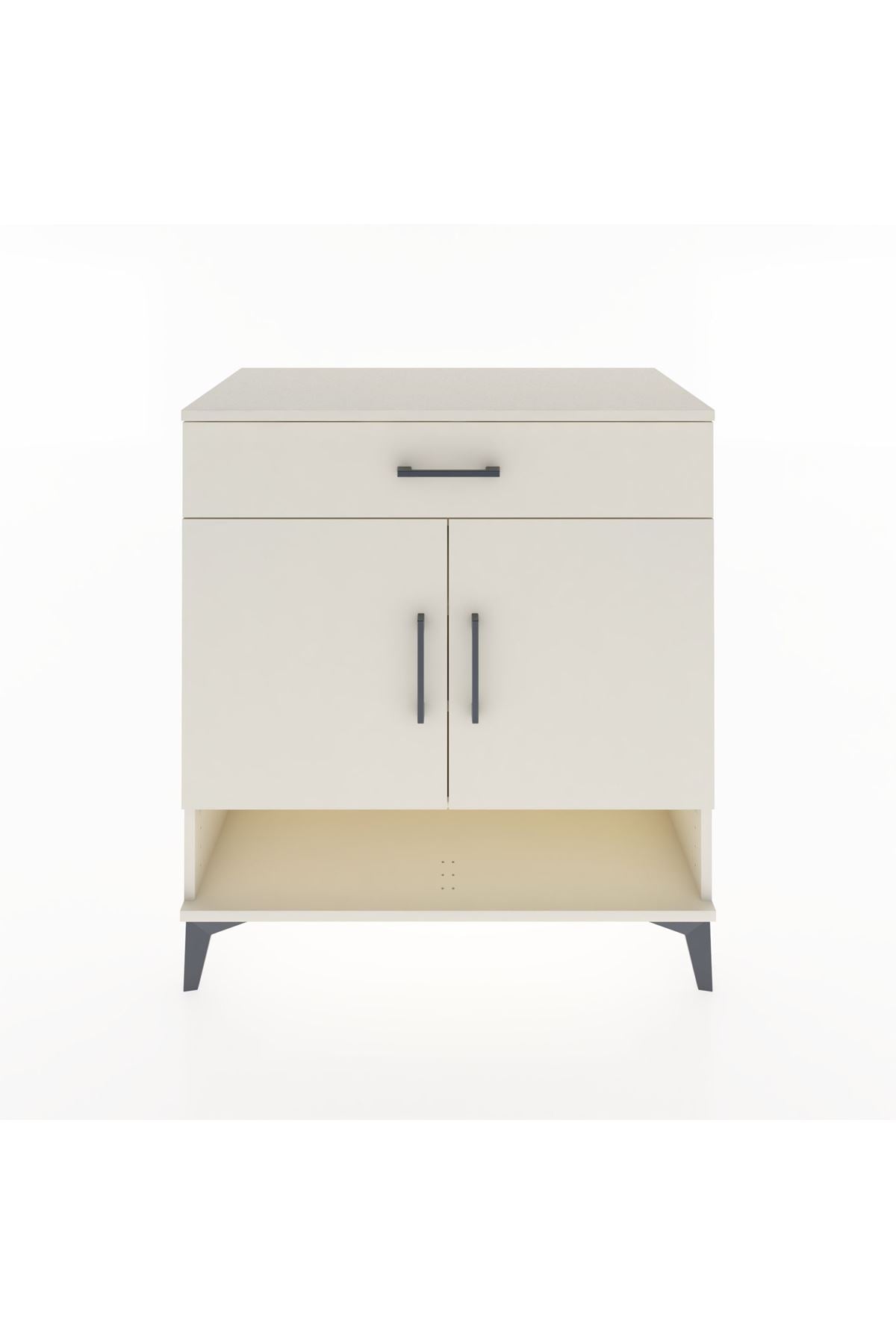 Hyperion Şifonyer 3 Raflı Tek Çekmeceli 2 Kapaklı 88x44x96 Aytaşı-Aytaşı