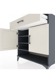 Hyperion Şifonyer 3 Raflı Tek Çekmeceli 2 Kapaklı 88x44x96 Antrasit-Aytaşı