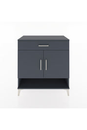 Hyperion Şifonyer 3 Raflı Tek Çekmeceli 2 Kapaklı 88x44x96 Antrasit-Antrasit