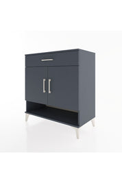 Hyperion Şifonyer 3 Raflı Tek Çekmeceli 2 Kapaklı 88x44x96 Antrasit-Antrasit