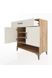 Hyperion Şifonyer 3 Raflı Tek Çekmeceli 2 Kapaklı 88x44x96 Çam-Aytaşı