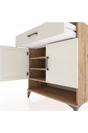 Hyperion Şifonyer 3 Raflı Tek Çekmeceli 2 Kapaklı 88x44x96 Çam-Aytaşı