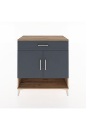 Hyperion Şifonyer 3 Raflı Tek Çekmeceli 2 Kapaklı 88x44x96 Çam-Antrasit