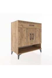 Hyperion Şifonyer 3 Raflı Tek Çekmeceli 2 Kapaklı 88x44x96 Çam-Çam