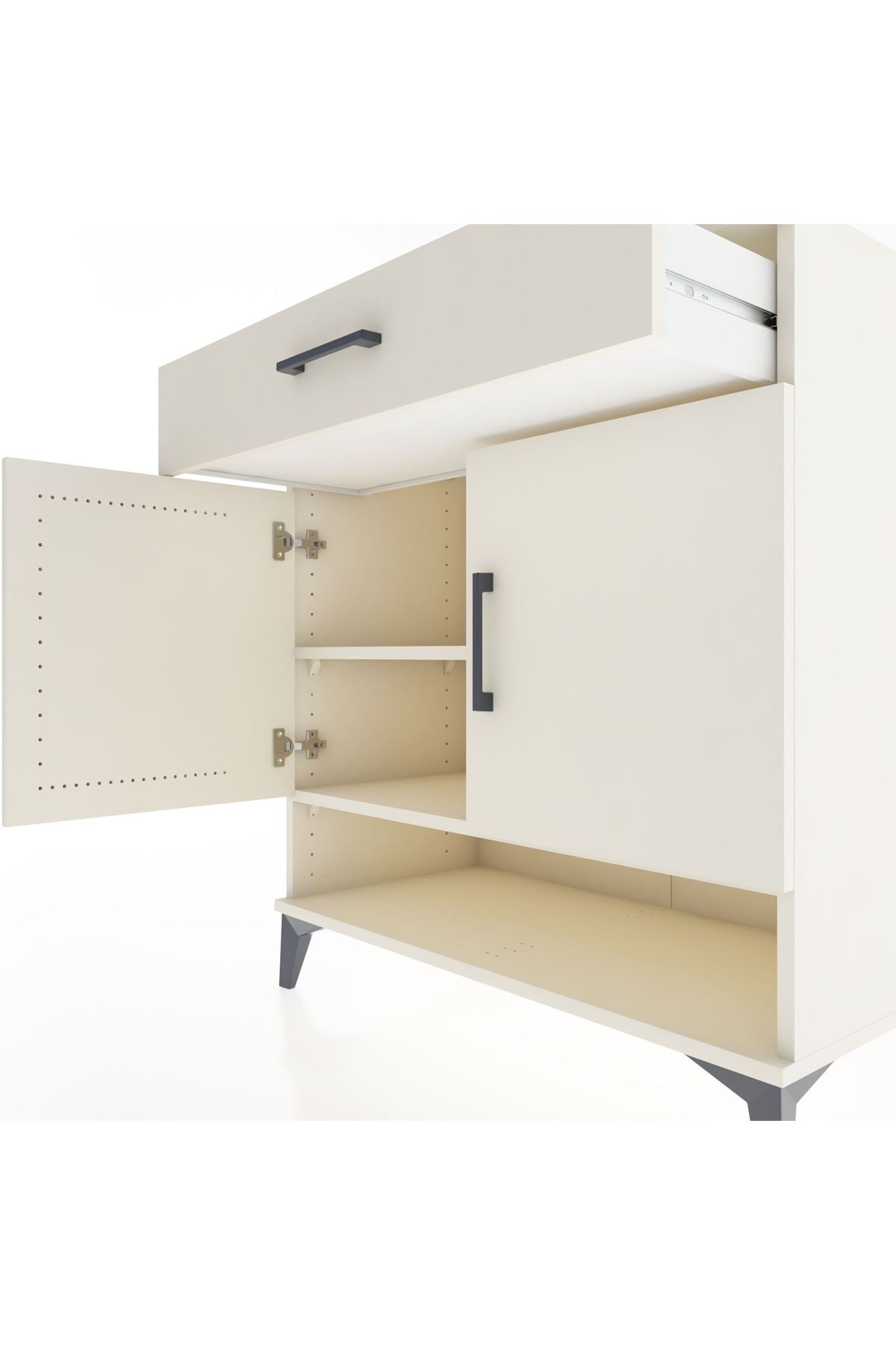 Hyperion Şifonyer 2 Raflı Tek Çekmeceli 2 Kapaklı 88x44x96 Aytaşı-Aytaşı