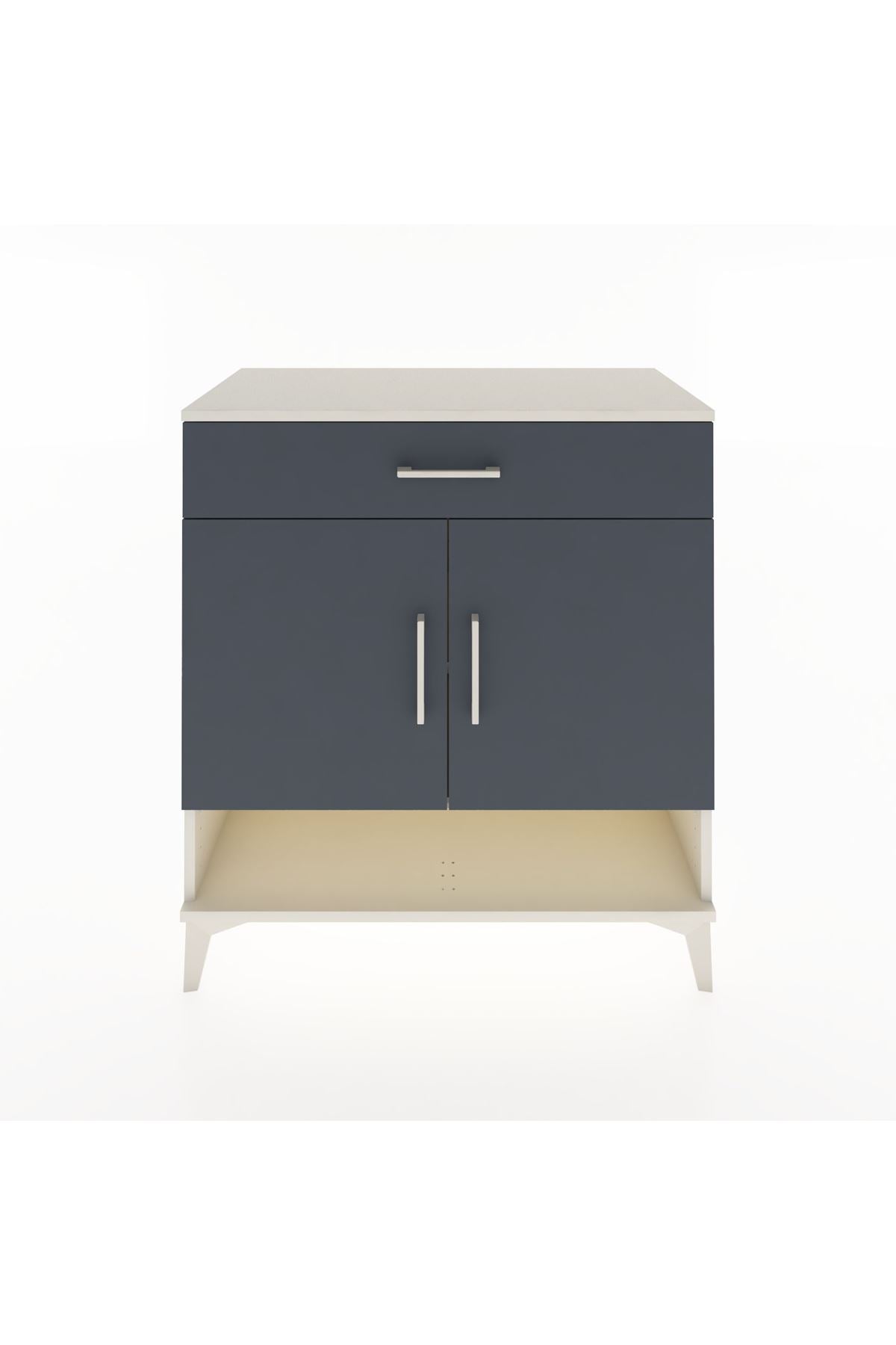 Hyperion Şifonyer 2 Raflı Tek Çekmeceli 2 Kapaklı 88x44x96 Aytaşı-Antrasit