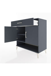 Hyperion Şifonyer 2 Raflı Tek Çekmeceli 2 Kapaklı 88x44x96 Antrasit-Antrasit