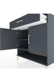 Hyperion Şifonyer 2 Raflı Tek Çekmeceli 2 Kapaklı 88x44x96 Antrasit-Antrasit