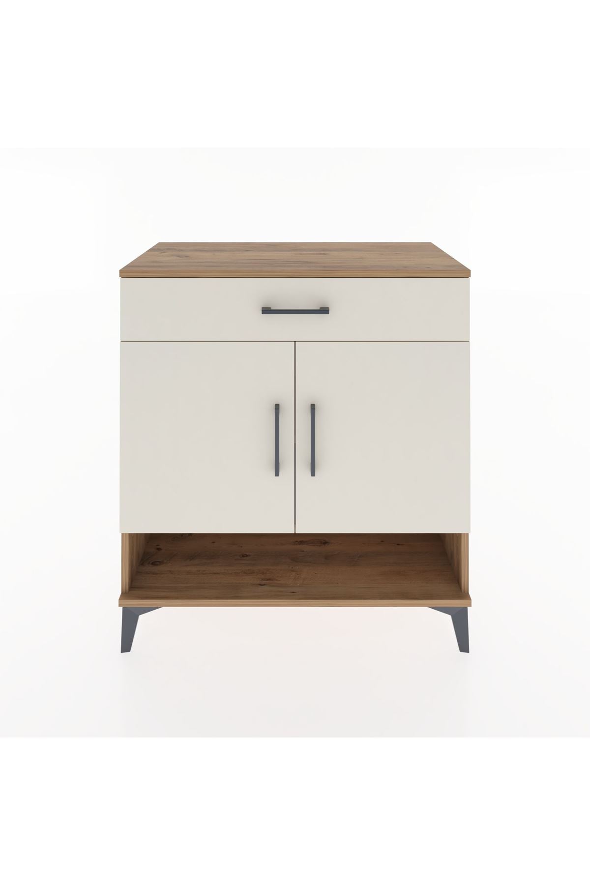 Hyperion Şifonyer 2 Raflı Tek Çekmeceli 2 Kapaklı 88x44x96 Çam-Aytaşı