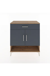 Hyperion Şifonyer 2 Raflı Tek Çekmeceli 2 Kapaklı 88x44x96 Çam-Antrasit