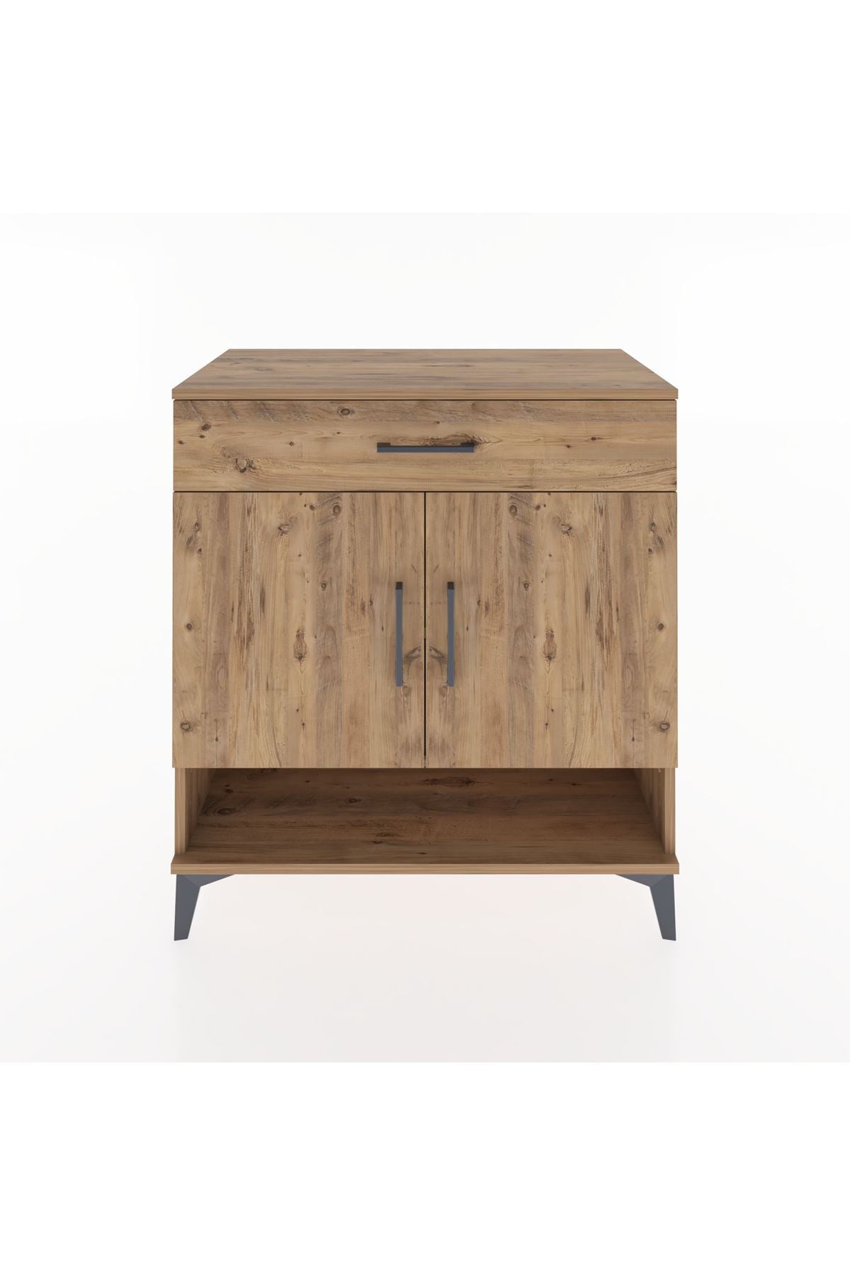 Hyperion Şifonyer 2 Raflı Tek Çekmeceli 2 Kapaklı 88x44x96 Çam-Çam