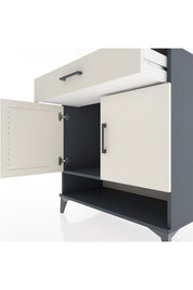Hyperion Şifonyer Tek Raflı Tek Çekmeceli 2 Kapaklı 88x44x96 Antrasit-Aytaşı