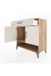 Hyperion Şifonyer Tek Raflı Tek Çekmeceli 2 Kapaklı 88x44x96 Çam-Aytaşı