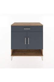 Hyperion Şifonyer Tek Raflı Tek Çekmeceli 2 Kapaklı 88x44x96 Çam-Antrasit