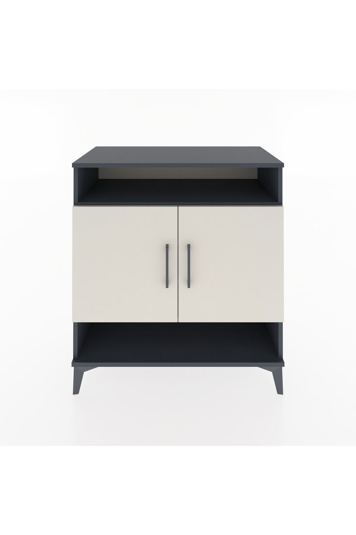 Hyperion Şifonyer 4 Raflı 2 Kapaklı 88x44x96 Antrasit-Aytaşı