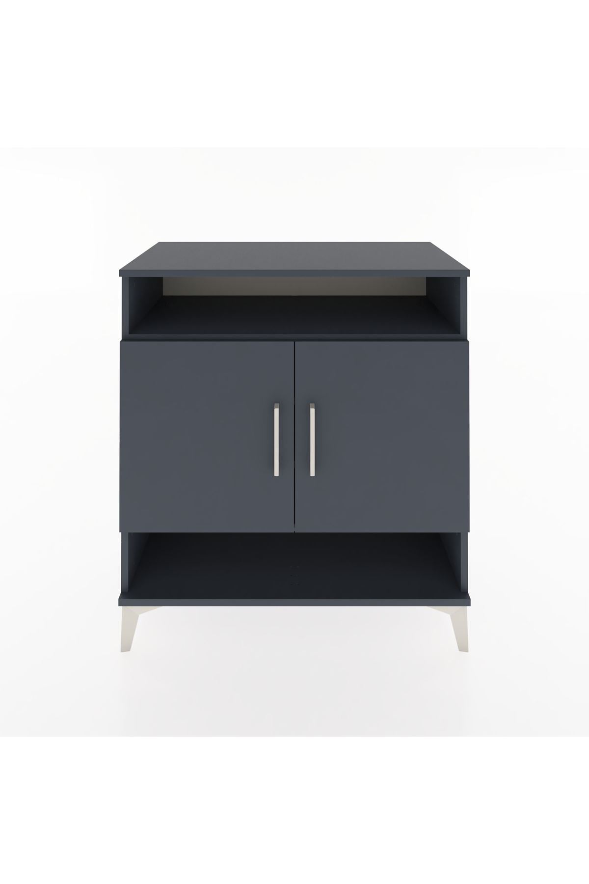 Hyperion Şifonyer 4 Raflı 2 Kapaklı 88x44x96 Antrasit-Antrasit