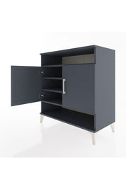 Hyperion Şifonyer 4 Raflı 2 Kapaklı 88x44x96 Antrasit-Antrasit