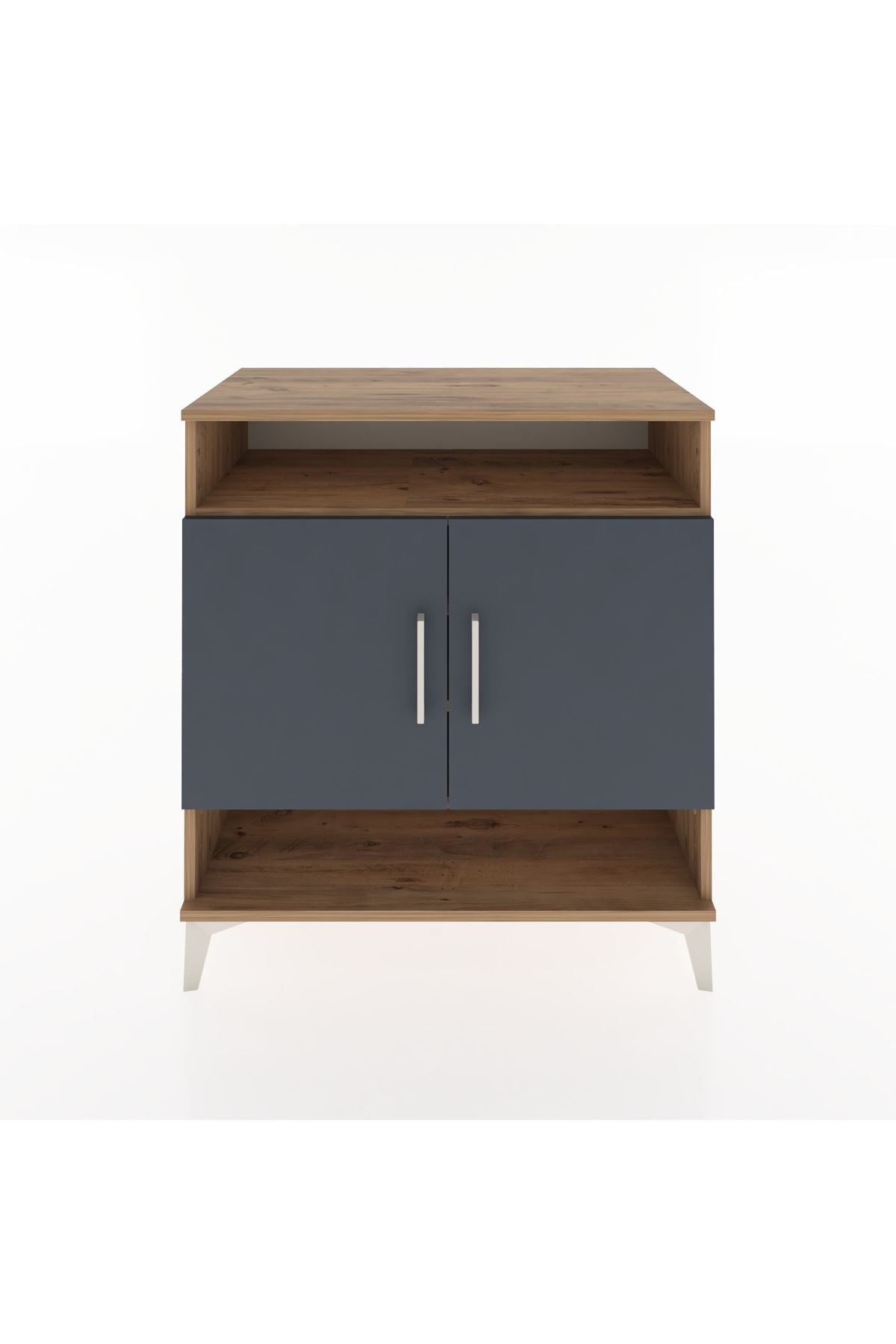 Hyperion Şifonyer 4 Raflı 2 Kapaklı 88x44x96 Çam-Antrasit